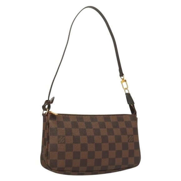 LOUIS VUITTON Damier Ebene Pochette Accessoires Pouch N41206 LV Auth - Picture 1 of 16